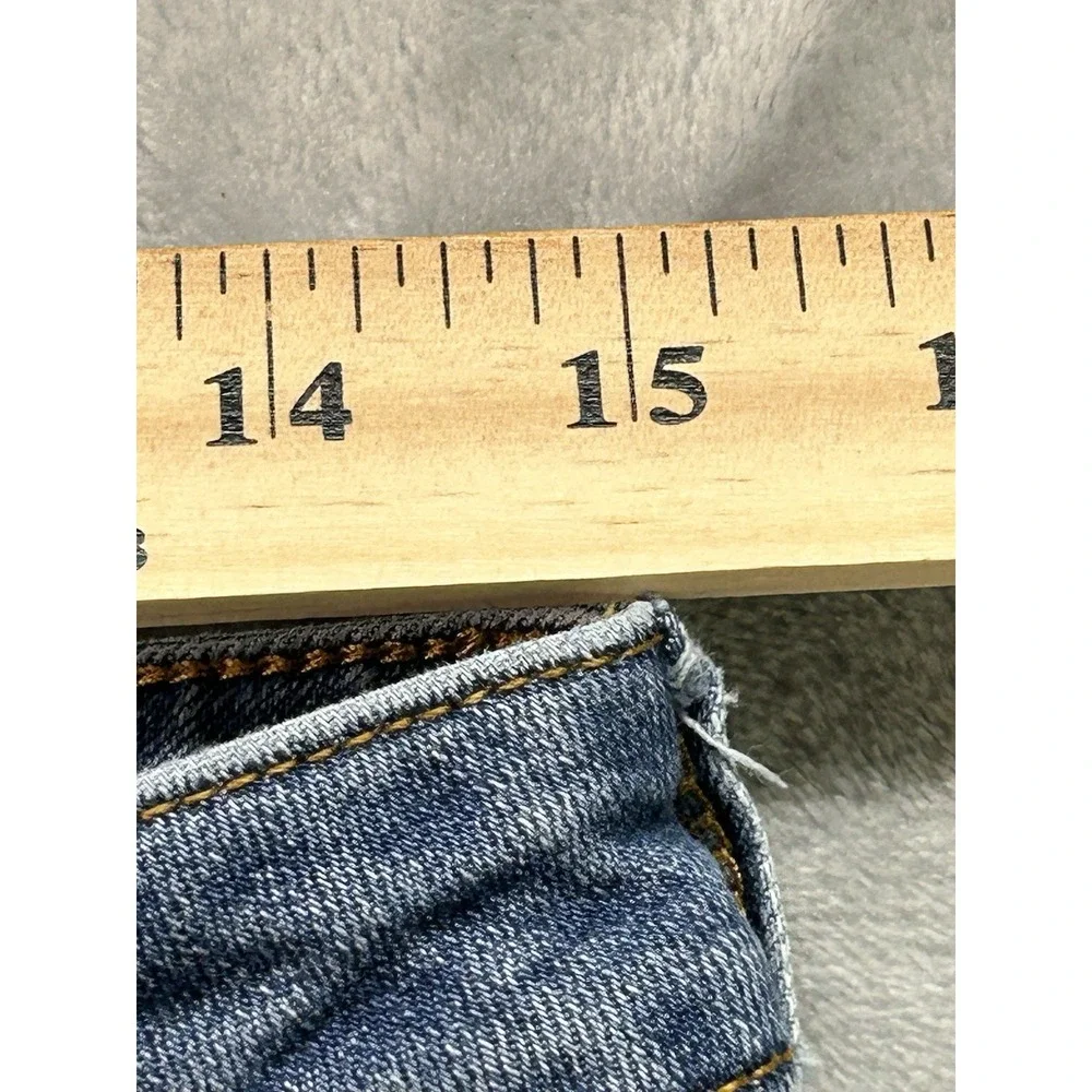 A.n.a. Jeans Bootcut Stretch Mid Rise Women Sz 28/6 Blue Whiskered Faded Western